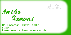aniko hamvai business card